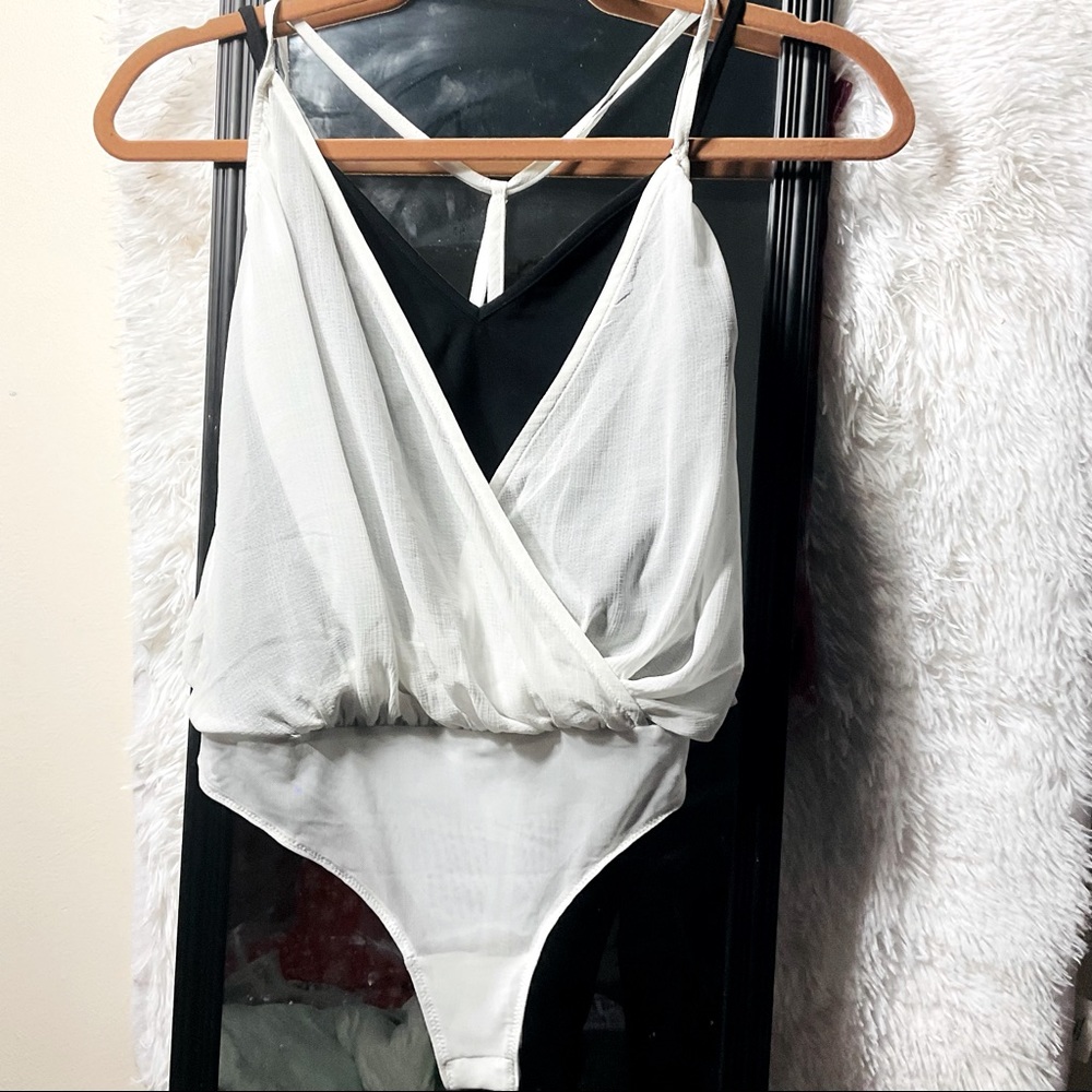FREE PEOPLE✨intimately✨sheer bodysuit double layer